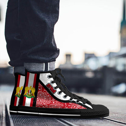 Shoes Syria High Top Shoes Paisley Bandana Special Style