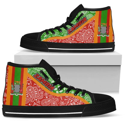 Shoes Zambia Red Version High Top Shoes Paisley Bandana Special Style