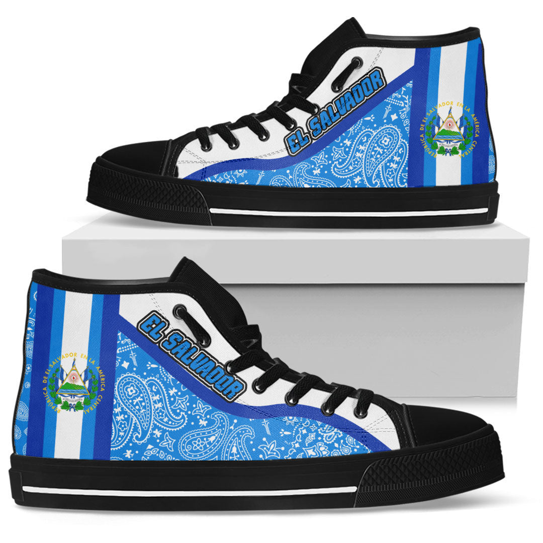 Shoes El Salvador High Top Shoes Paisley Bandana Special Style