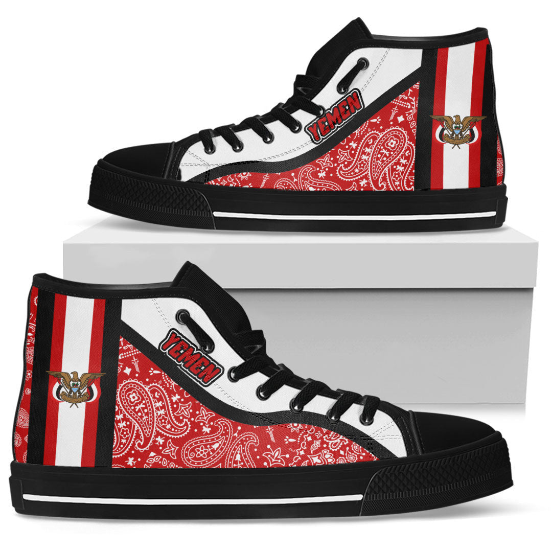 Shoes Yemen High Top Shoes Paisley Bandana Special Style