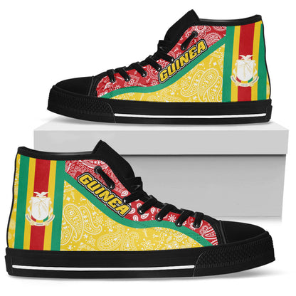 Shoes Guinea Yellow Version High Top Shoes Paisley Bandana Special Style