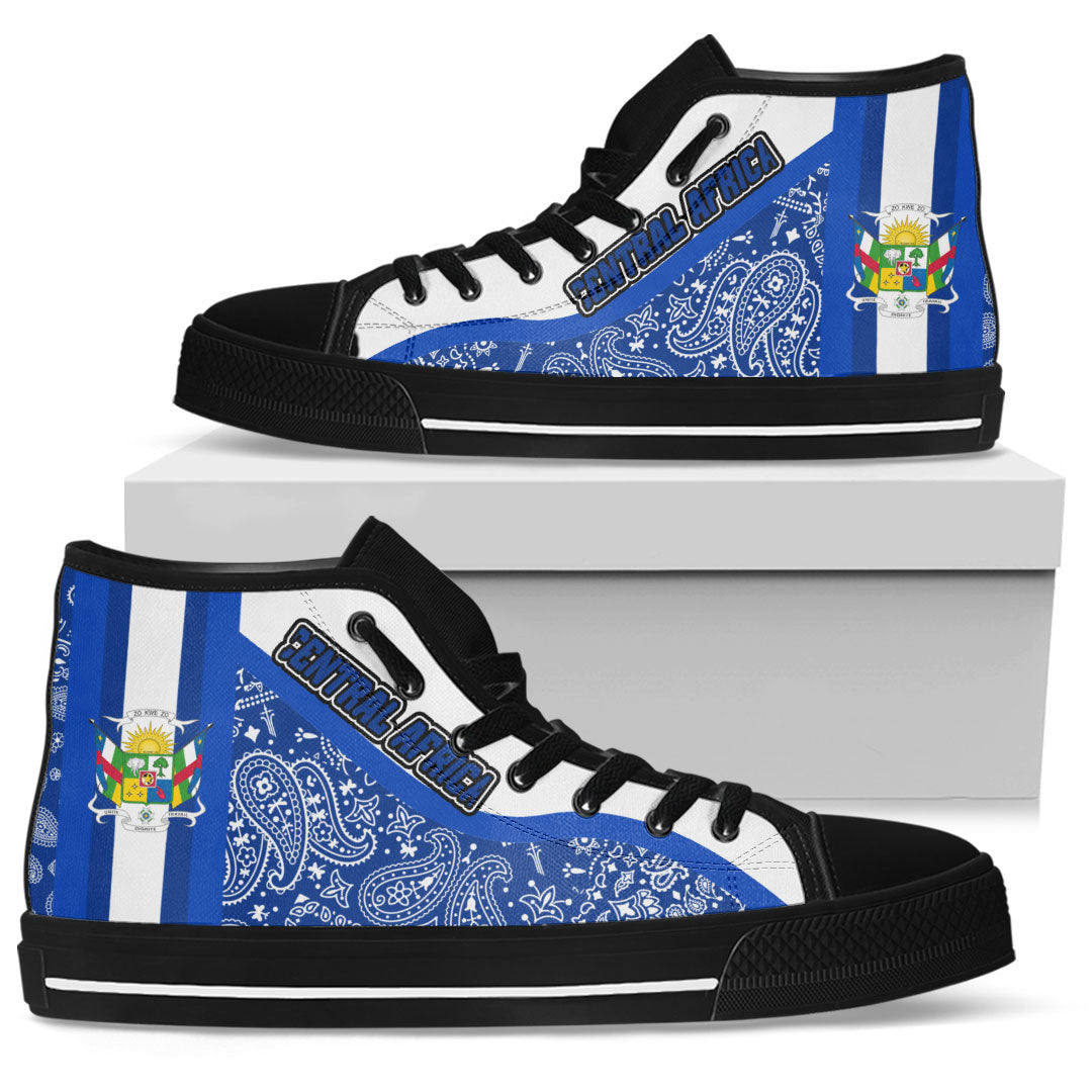 Shoes Central African High Top Shoes Paisley Bandana Special Style