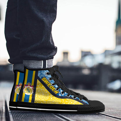 Shoes Sweden High Top Shoes Paisley Bandana Special Style