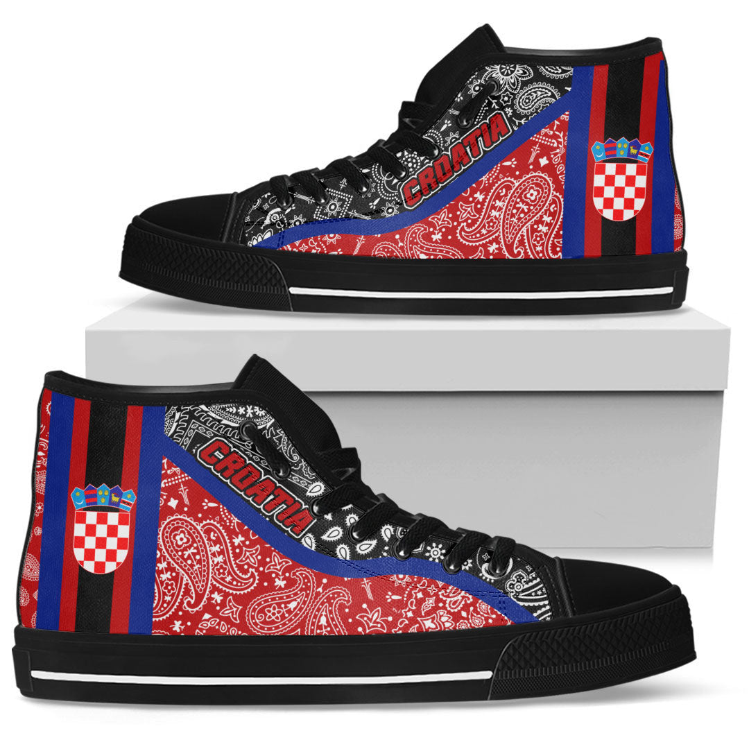Shoes Croatia High Top Shoes Paisley Bandana Special Style