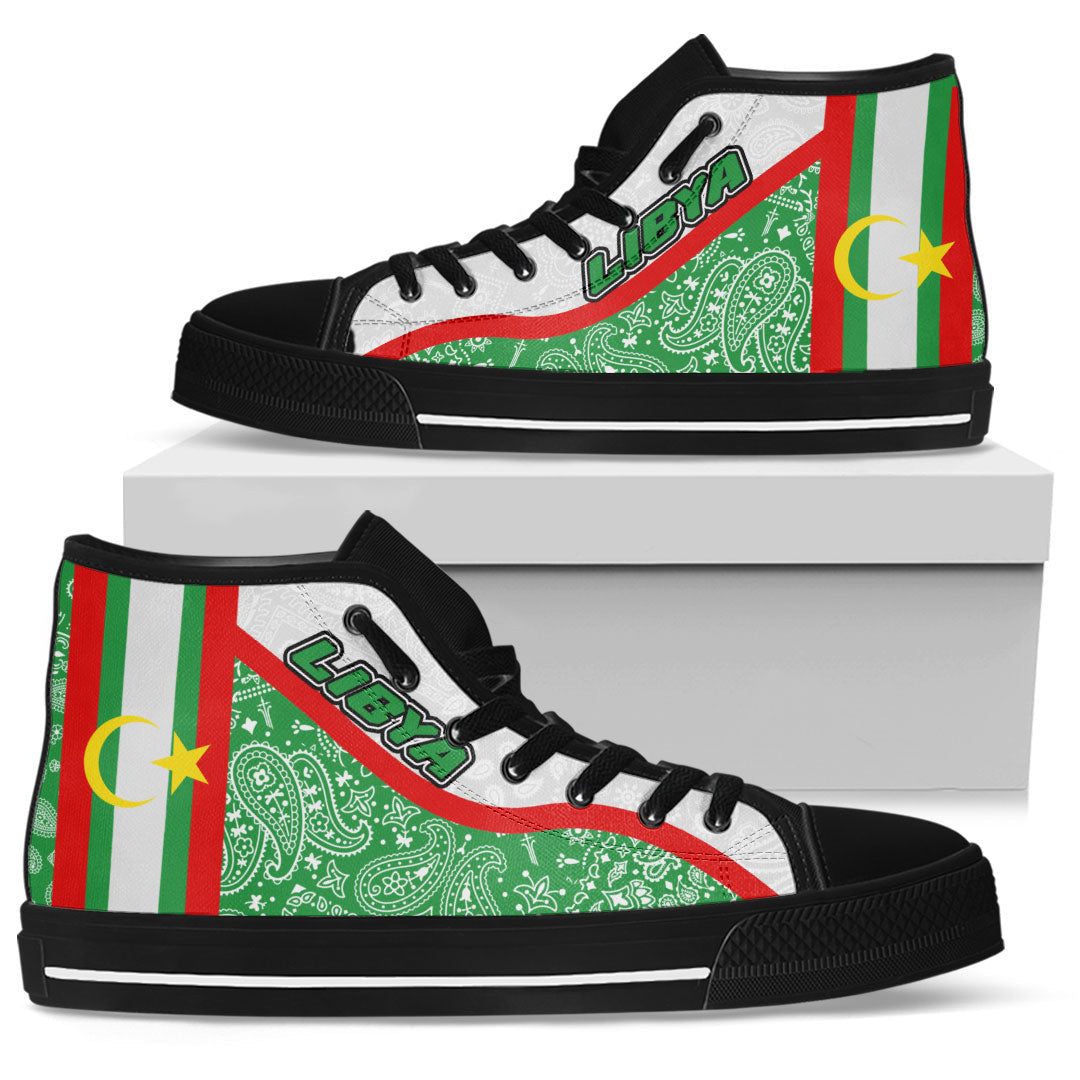 Shoes Libya Green Version High Top Shoes Paisley Bandana Special Style