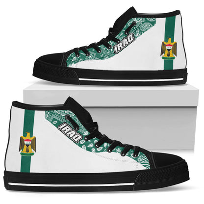 Shoes Iraq White Version High Top Shoes Paisley Bandana Special Style