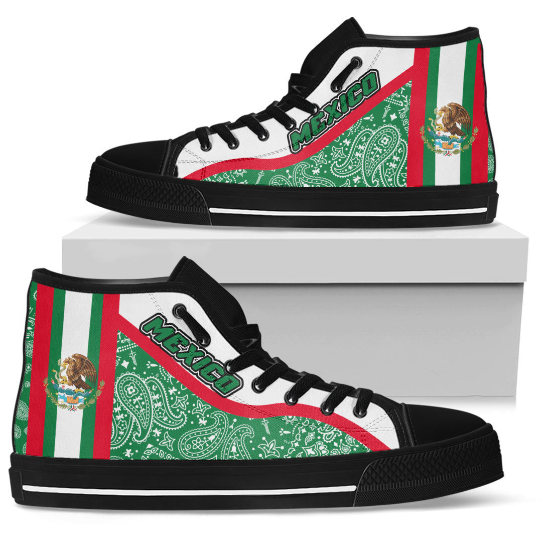 Shoes Mexico High Top Shoes Paisley Bandana Special Style