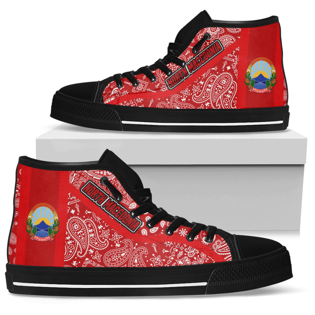 Shoes North Macedonia High Top Shoes Paisley Bandana Special Style