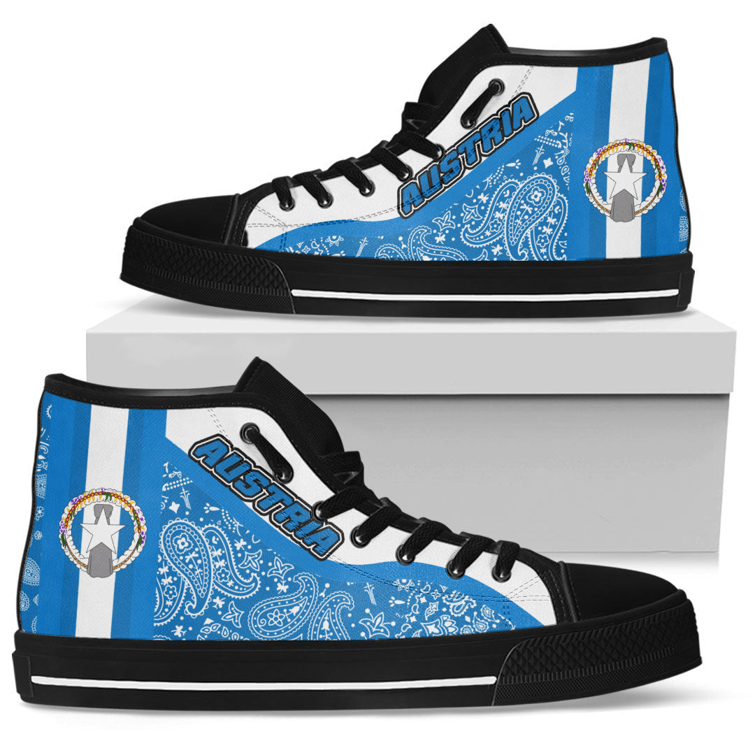 Shoes Northern Mariana Islands High Top Shoes Paisley Bandana Special Style