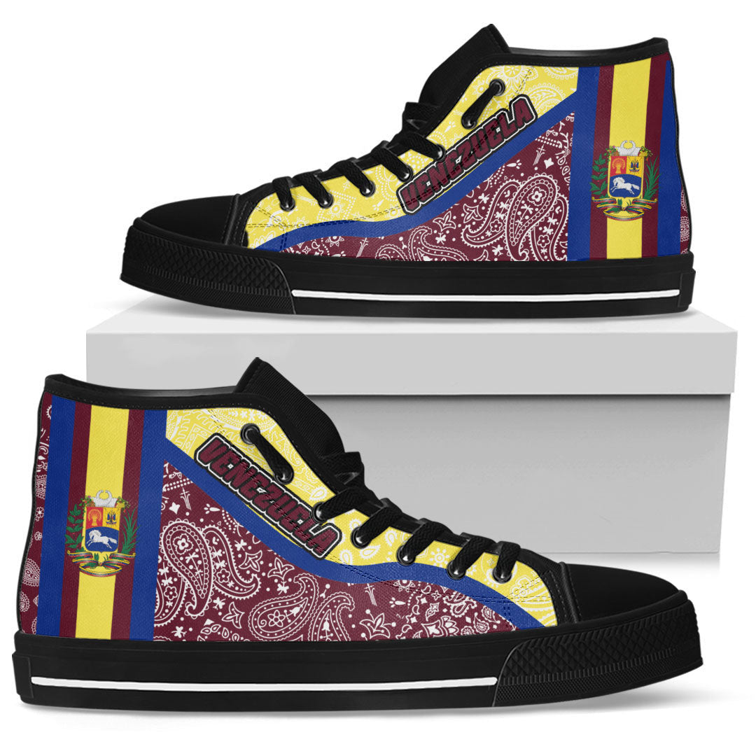 Shoes Venezuela High Top Shoes Paisley Bandana Special Style