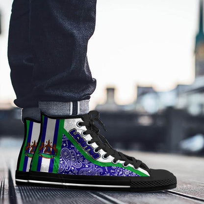 Shoes Lesotho High Top Shoes Paisley Bandana Special Style
