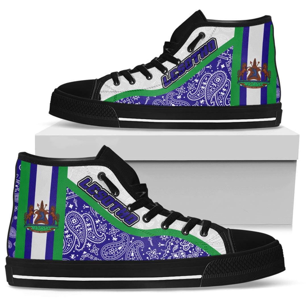 Shoes Lesotho High Top Shoes Paisley Bandana Special Style