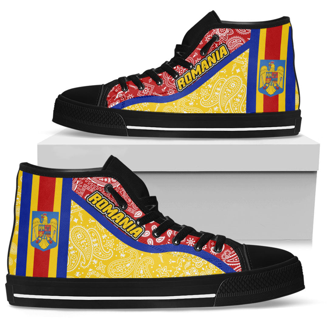 Shoes Romania High Top Shoes Paisley Bandana Special Style