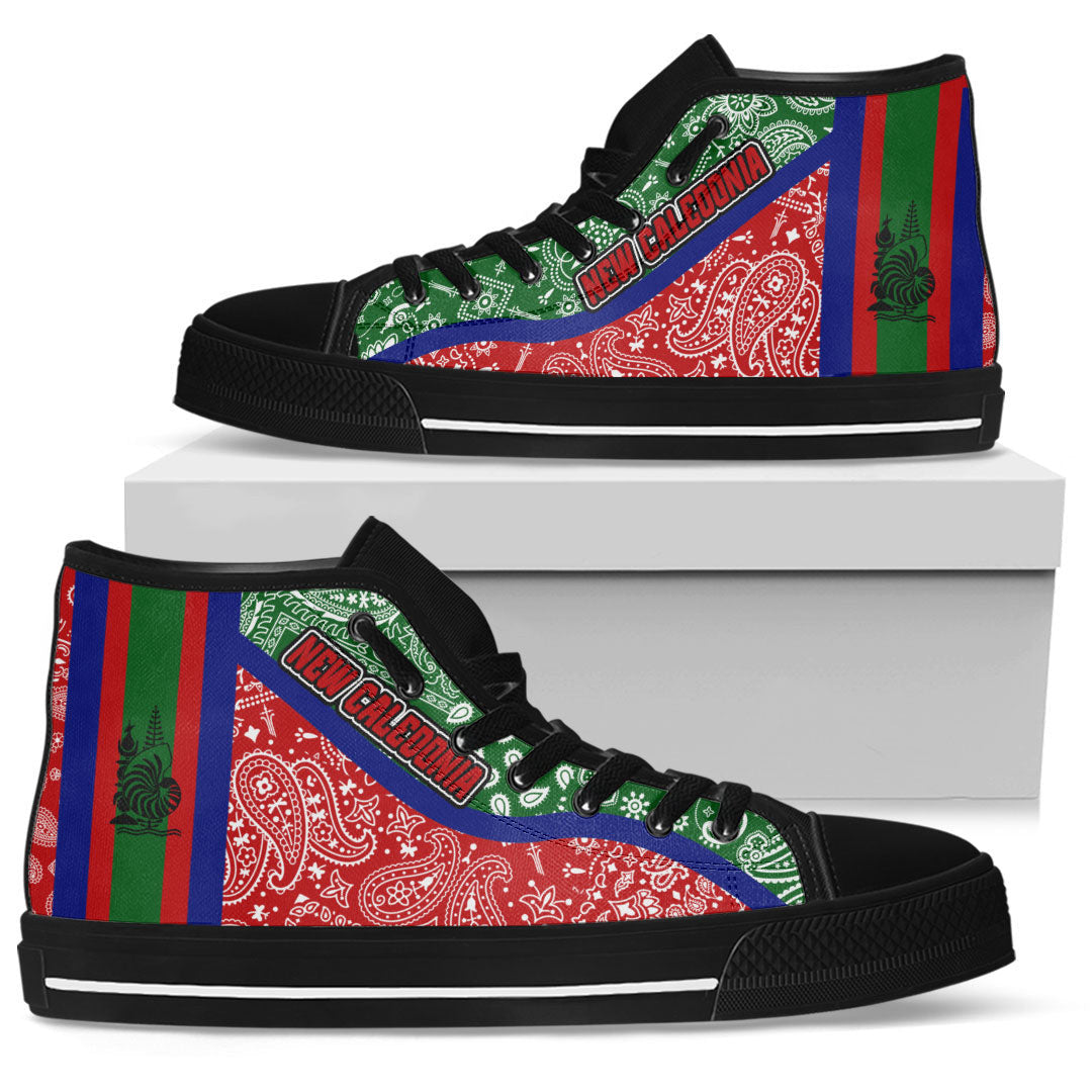 Shoes New Caledonia High Top Shoes Paisley Bandana Special Style