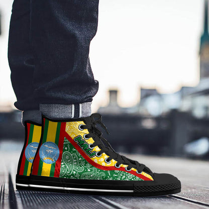 Shoes Mali High Top Shoes Paisley Bandana Special Style