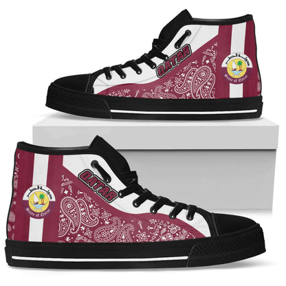 Shoes Qatar High Top Shoes Paisley Bandana Special Style