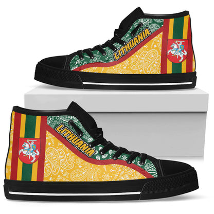 Shoes Lithuania High Top Shoes Paisley Bandana Special Style