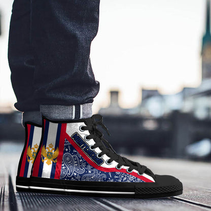 Shoes Montenegro High Top Shoes Paisley Bandana Special Style