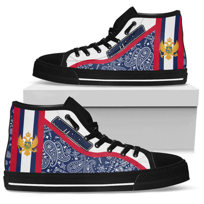 Shoes Montenegro High Top Shoes Paisley Bandana Special Style