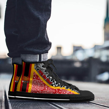 Shoes Papua New Guinea High Top Shoes Paisley Bandana Special Style