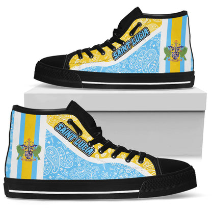 Shoes Saint Lucia High Top Shoes Paisley Bandana Special Style