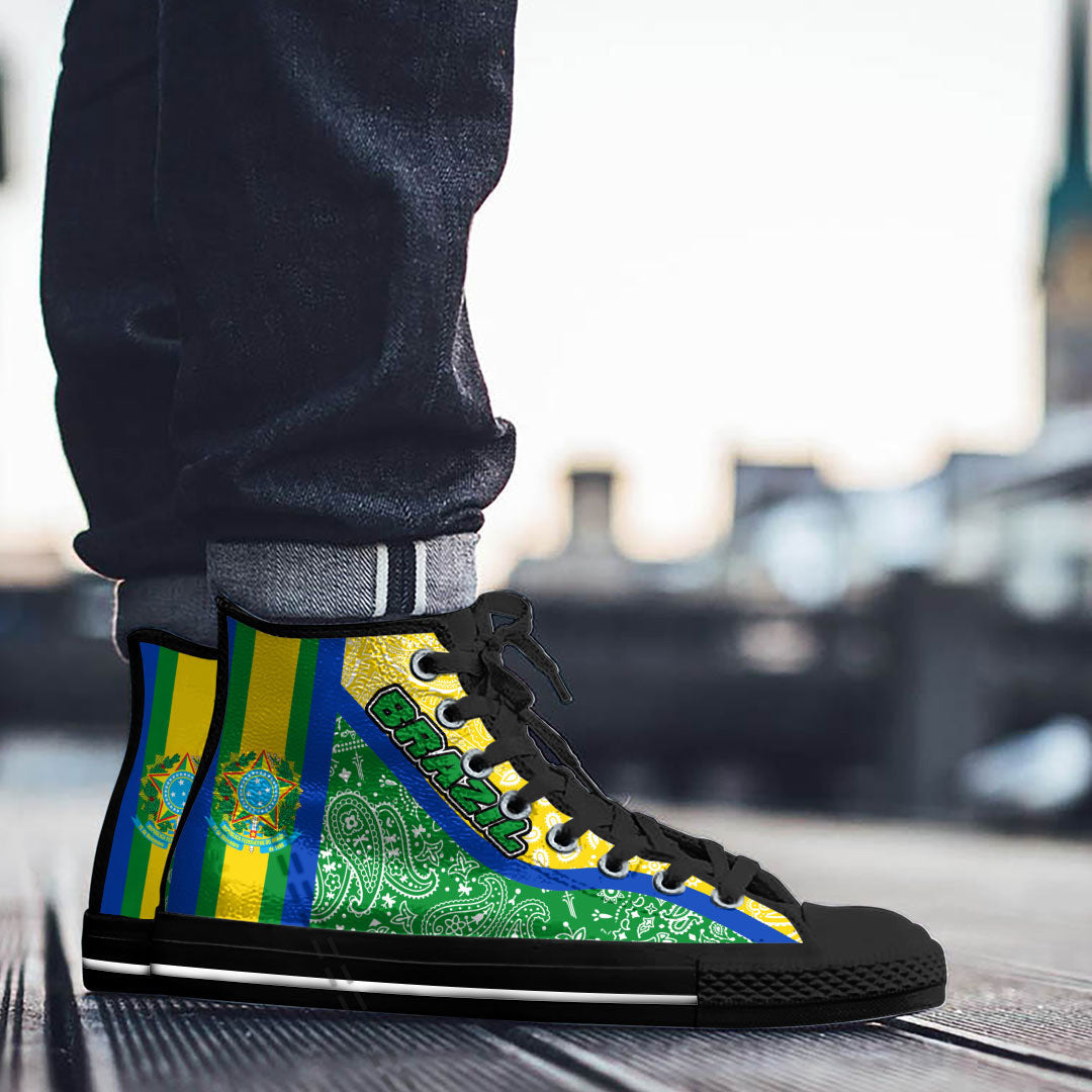 Shoes Brazil High Top Shoes Paisley Bandana Special Style