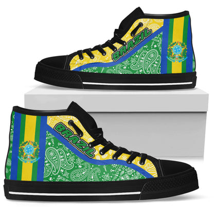 Shoes Brazil High Top Shoes Paisley Bandana Special Style