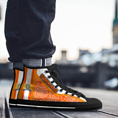 Shoes Netherlands High Top Shoes Paisley Bandana Special Style