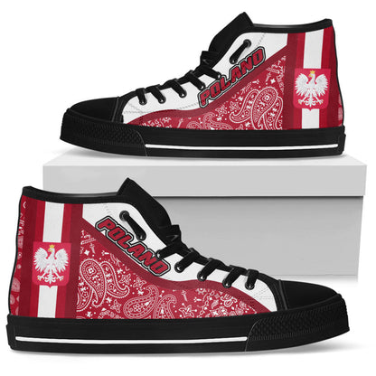 Shoes Poland High Top Shoes Paisley Bandana Special Style