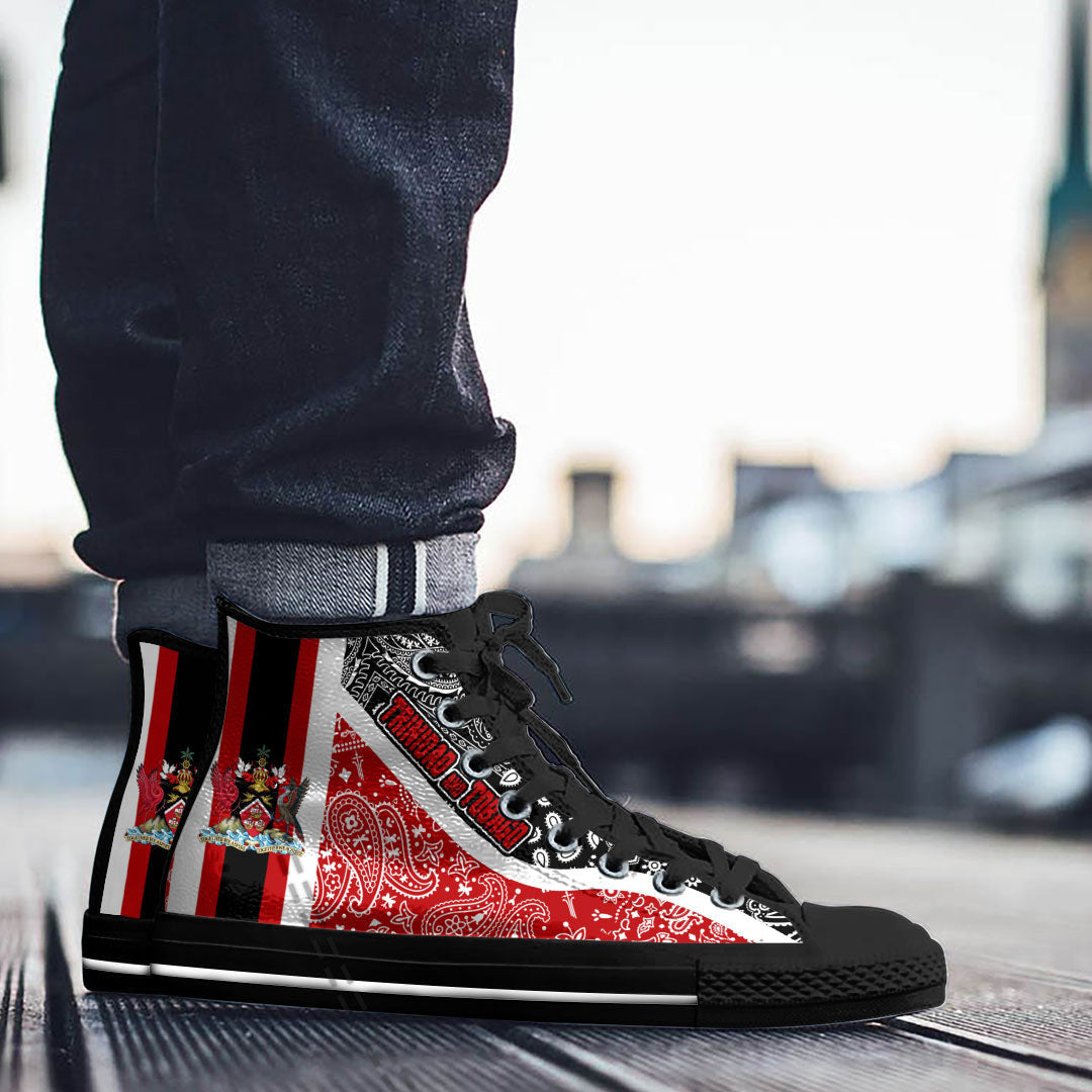 Shoes Trinidad Tobago High Top Shoes Paisley Bandana Special Style