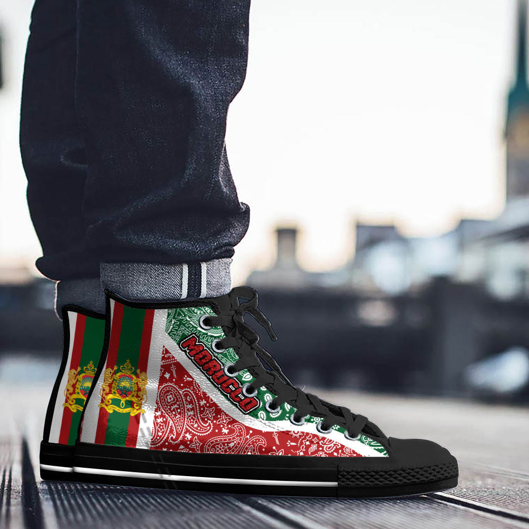 Shoes Morocco High Top Shoes Paisley Bandana Special Style