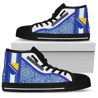 Shoes Bosnia And Herzegovina High Top Shoes Paisley Bandana Special Style