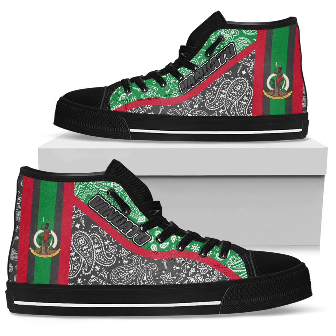 Shoes Vanuatu High Top Shoes Paisley Bandana Special Style
