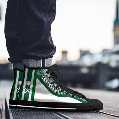 Shoes Saudi Arabia White Version High Top Shoes Paisley Bandana Special Style