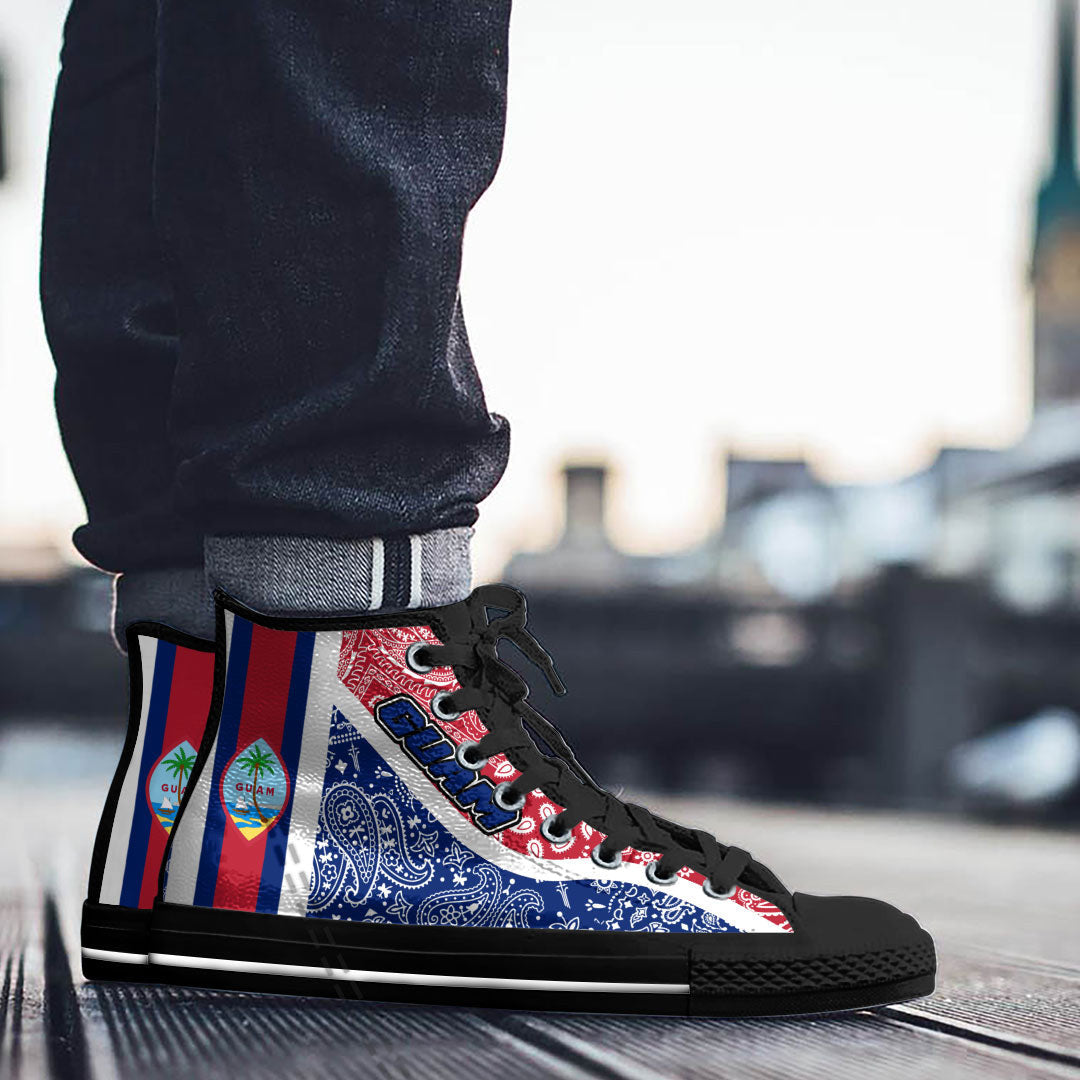 Shoes Guam High Top Shoes Paisley Bandana Special Style