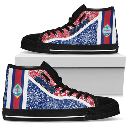 Shoes Guam High Top Shoes Paisley Bandana Special Style