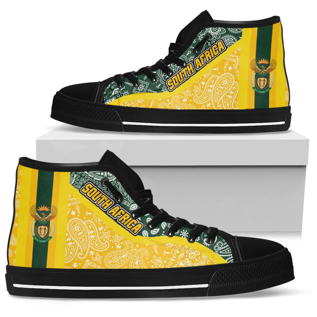 Shoes South Africa Yellow Version High Top Shoes Paisley Bandana Special Style