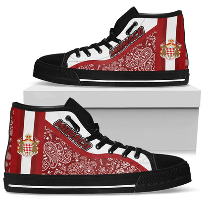 Shoes Monaco High Top Shoes Paisley Bandana Special Style
