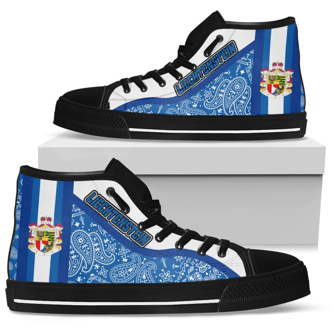 Shoes Liechtenstein High Top Shoes Paisley Bandana Special Style