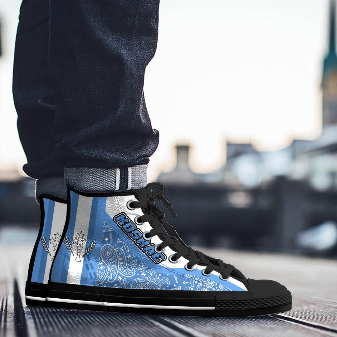 Shoes Kosrae High Top Shoes Paisley Bandana Special Style