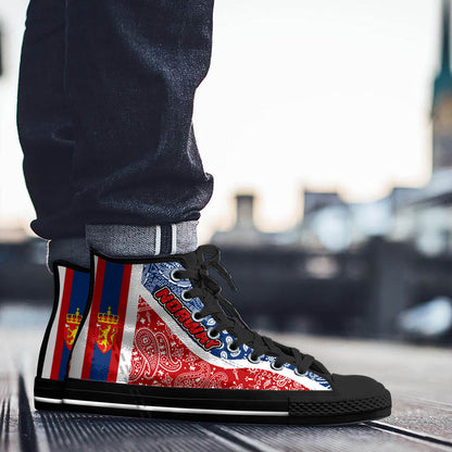Shoes Norway High Top Shoes Paisley Bandana Special Style