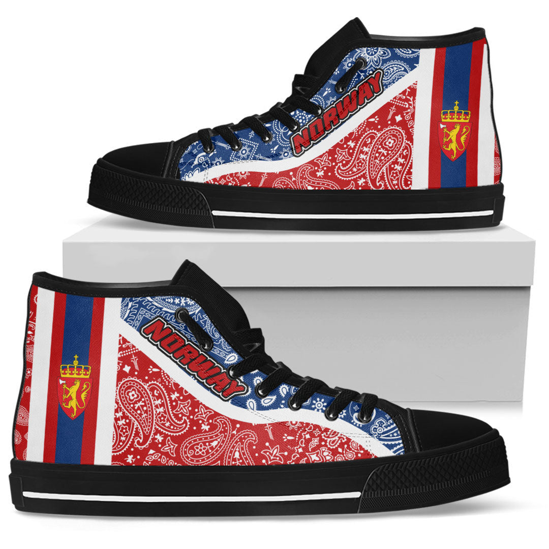 Shoes Norway High Top Shoes Paisley Bandana Special Style