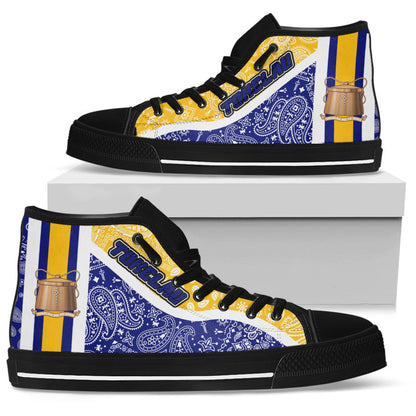 Shoes Tokelau High Top Shoes Paisley Bandana Special Style