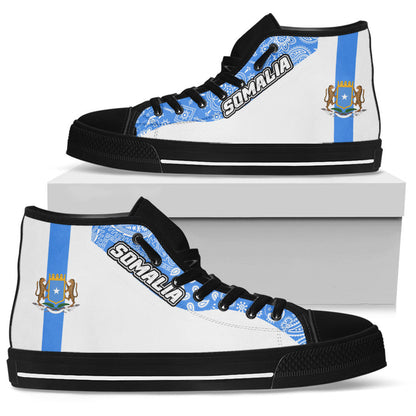 Shoes Somalia White Version High Top Shoes Paisley Bandana Special Style