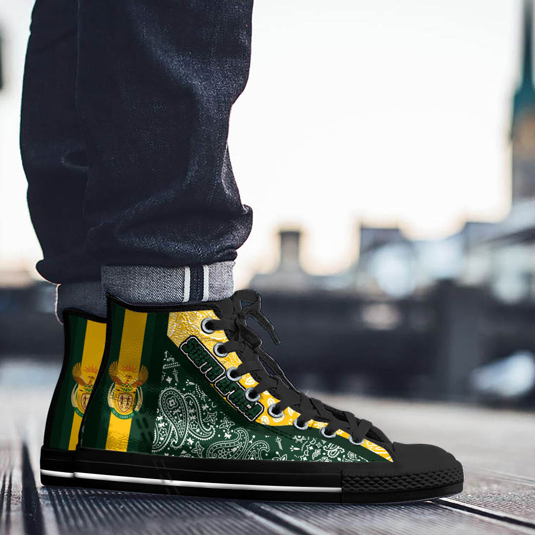 Shoes South Africa High Top Shoes Paisley Bandana Special Style