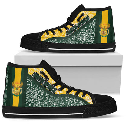 Shoes South Africa High Top Shoes Paisley Bandana Special Style