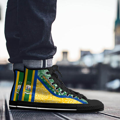 Shoes Saint Vincent The Grenadines High Top Shoes Paisley Bandana Special Style
