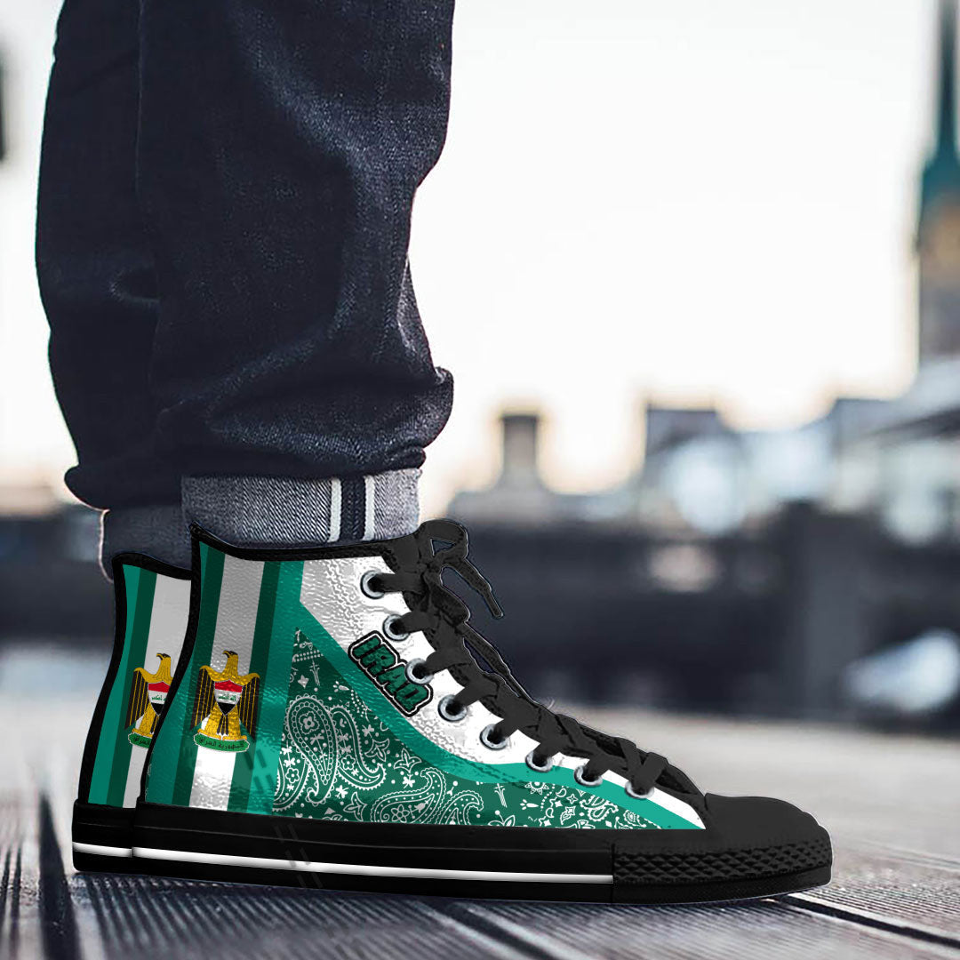 Shoes Iraq High Top Shoes Paisley Bandana Special Style