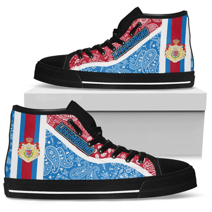 Shoes Luxembourg High Top Shoes Paisley Bandana Special Style