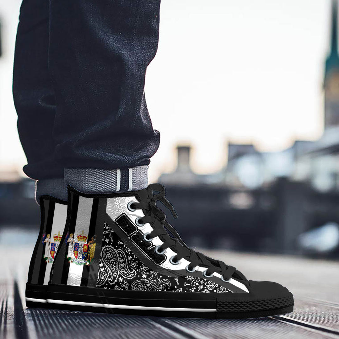 Shoes New Zealand High Top Shoes Paisley Bandana Special Style